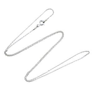 Estate Italy Sterling Silver 925 0.5mm Cable Chain Necklace 18”